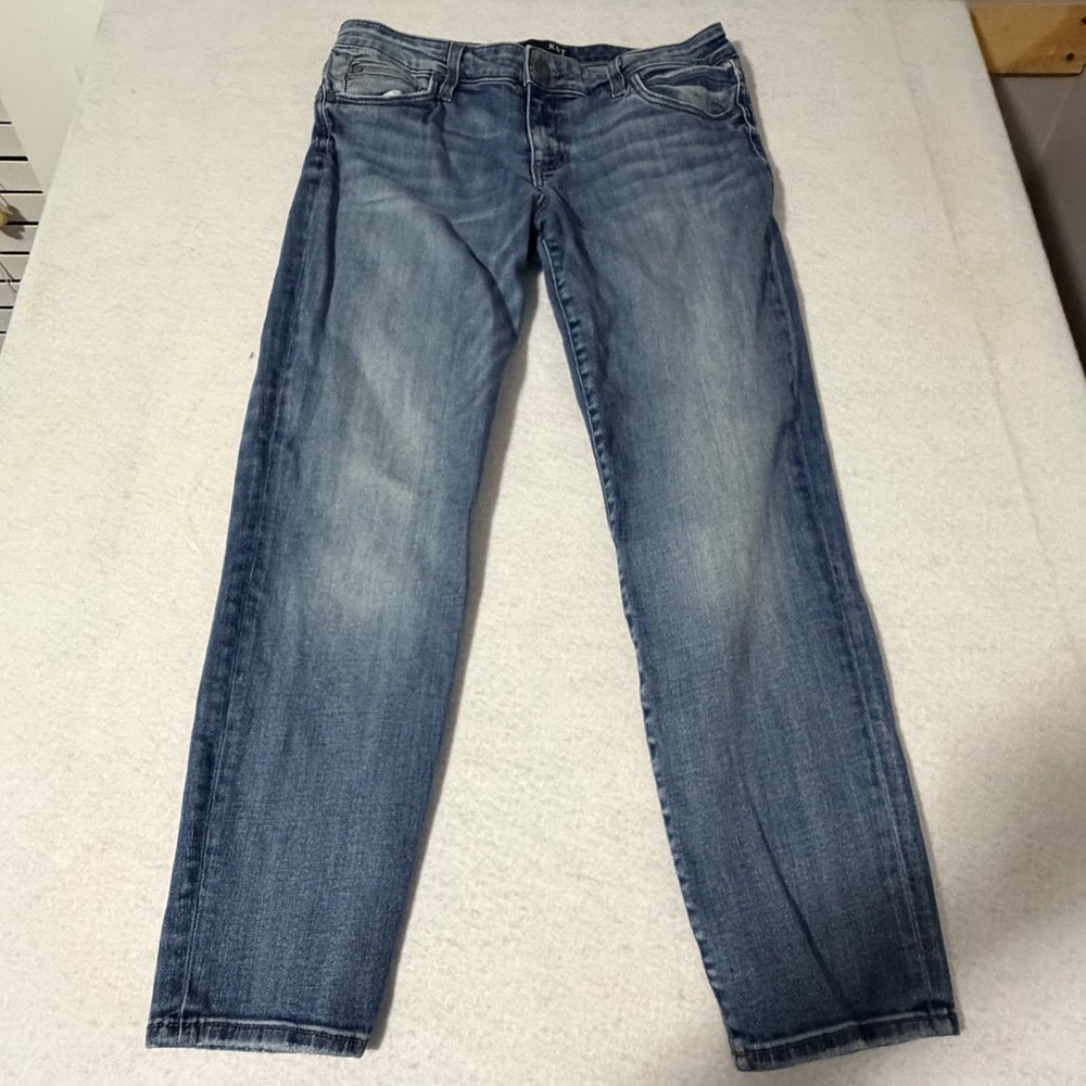 KUT from the Kloth Catherine Ankle Straight Leg Jeans Blue Medium Wash Size 8